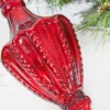 7.25” Mercury Glass Red Chandelier Drop Ornament