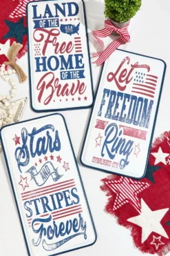 23.8" Metal Americana Wall Decor
