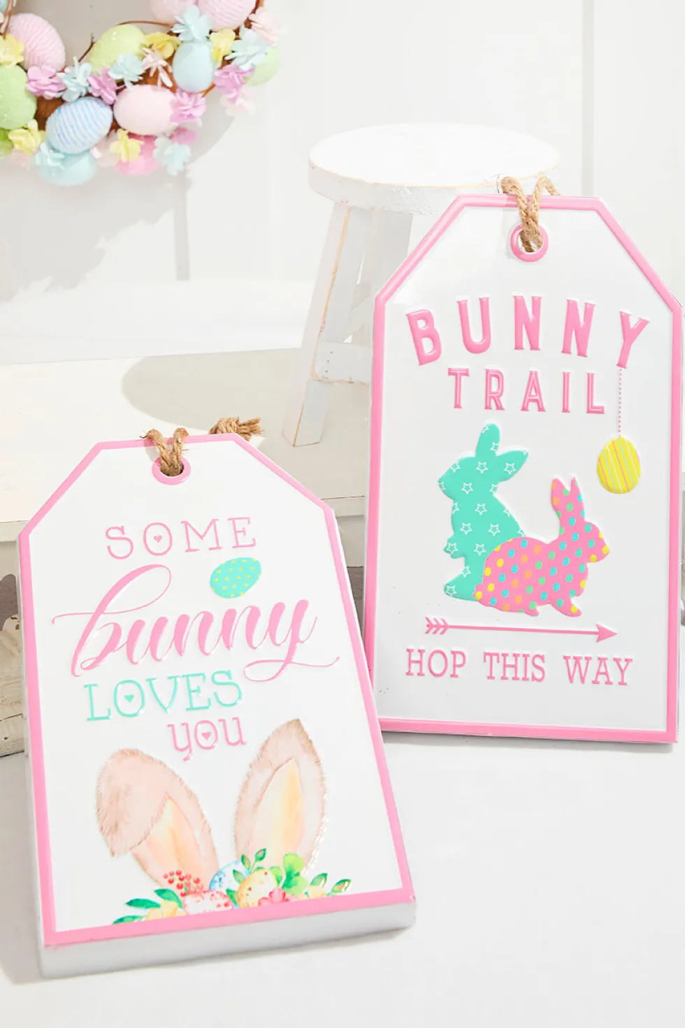 12" Metal Embossed Easter Wall Sign