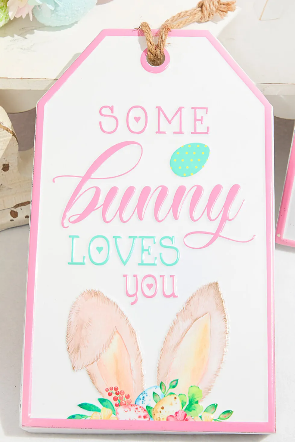 12" Metal Embossed Easter Wall Sign