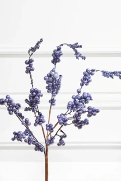 18” Metallic Dew Berry Spray - Navy