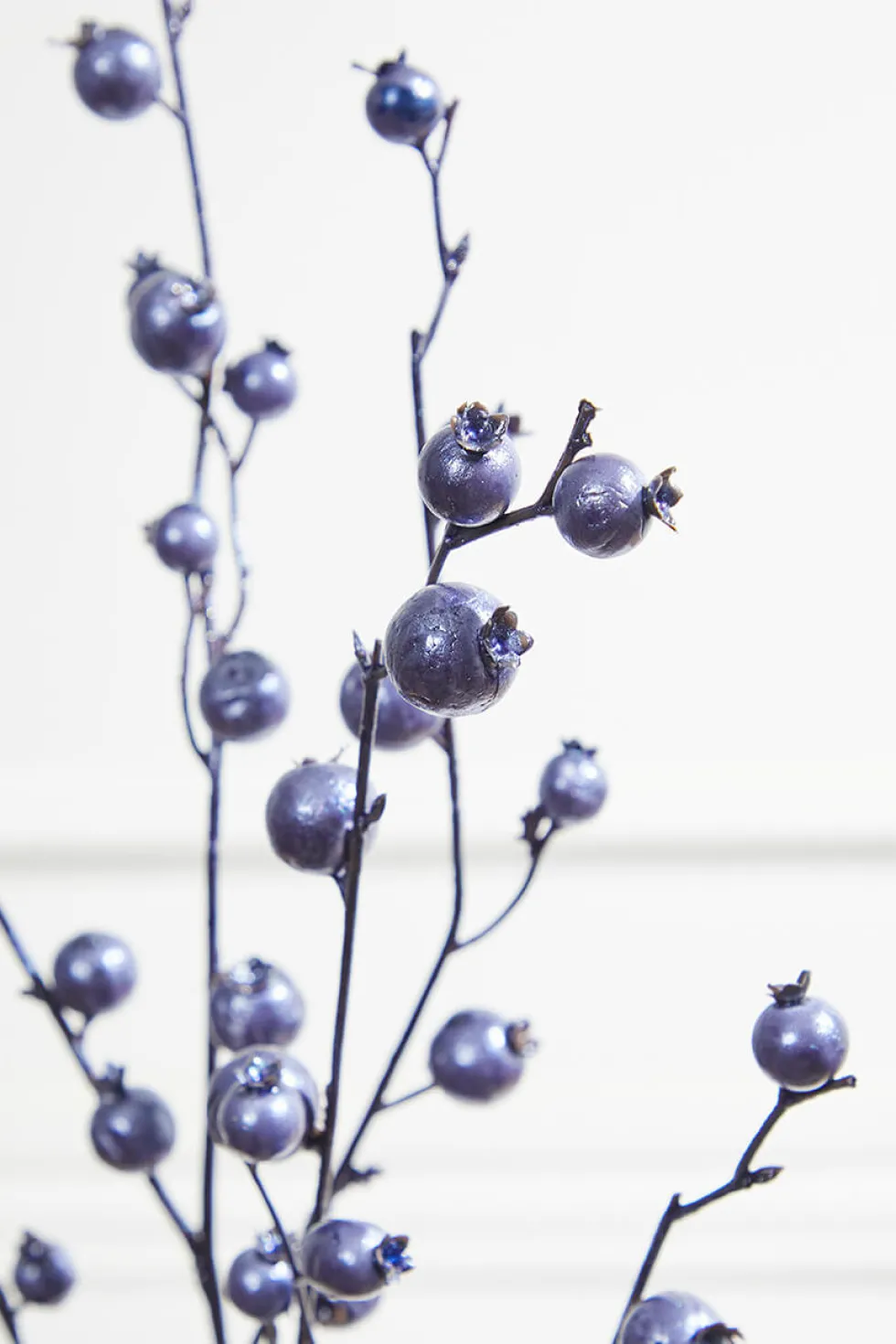 30” Metallic Navy Mini Pomegranate Christmas Spray