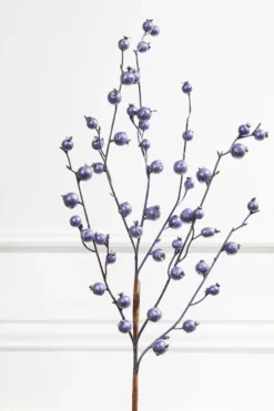 30” Metallic Navy Mini Pomegranate Christmas Spray