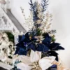 30” Midnight Blue Glitter Pine Spray