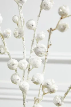 30” Mini Pomegranate Glitter Spray - White