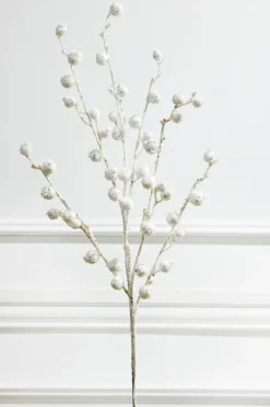 30” Mini Pomegranate Glitter Spray - White