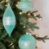 4-7" Mint Glitter Sweet Shoppe Ornament - 3 Pc/Box