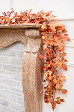 5' Mixed Fall Leaf Garland