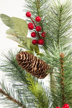 29” Mixed Pine Berry Pinecone Spray