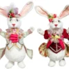 15" Mr & Mrs Fluffy Chubby Rabbit, Set of 2 - Mark Roberts
