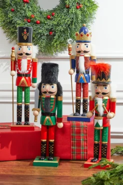 14” Multi-Colored Glitter Nutcracker
