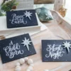 4.5" Navy Holy Night Plaque Ornament