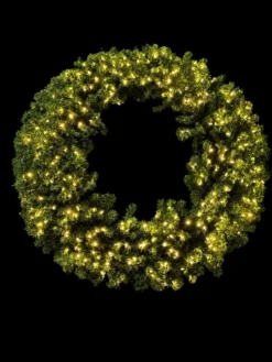 60" Norway Pine Wreath 960T/400L WW LED WL/UL