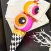 13" Orange & Pink Eyes Cream Ornament