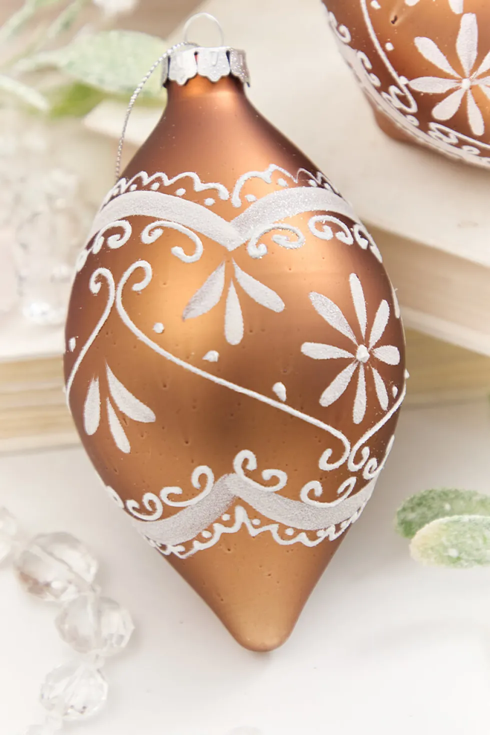 4" - 6" Ornate Gingerbread Glass Ornament