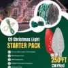 250' Outdoor Christmas Lighting Kit - Cool White/Red