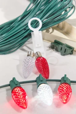 250' Outdoor Christmas Lighting Kit - Cool White/Red