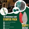 250' Outdoor Christmas Lighting Kit - Warm White/Red