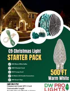500' Outdoor Christmas Lighting Kit - Warm White