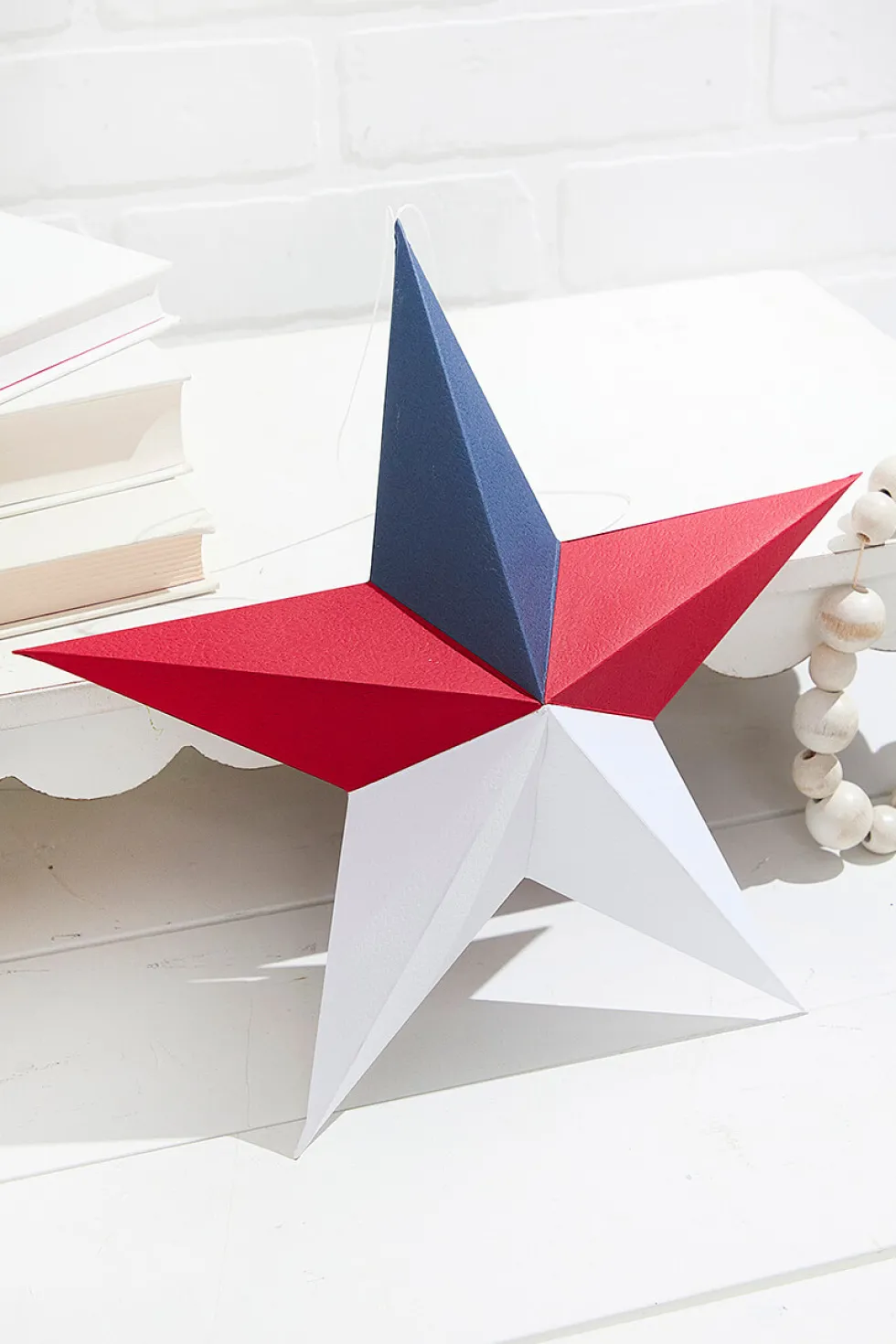 11.75" Paper Americana Star Ornament