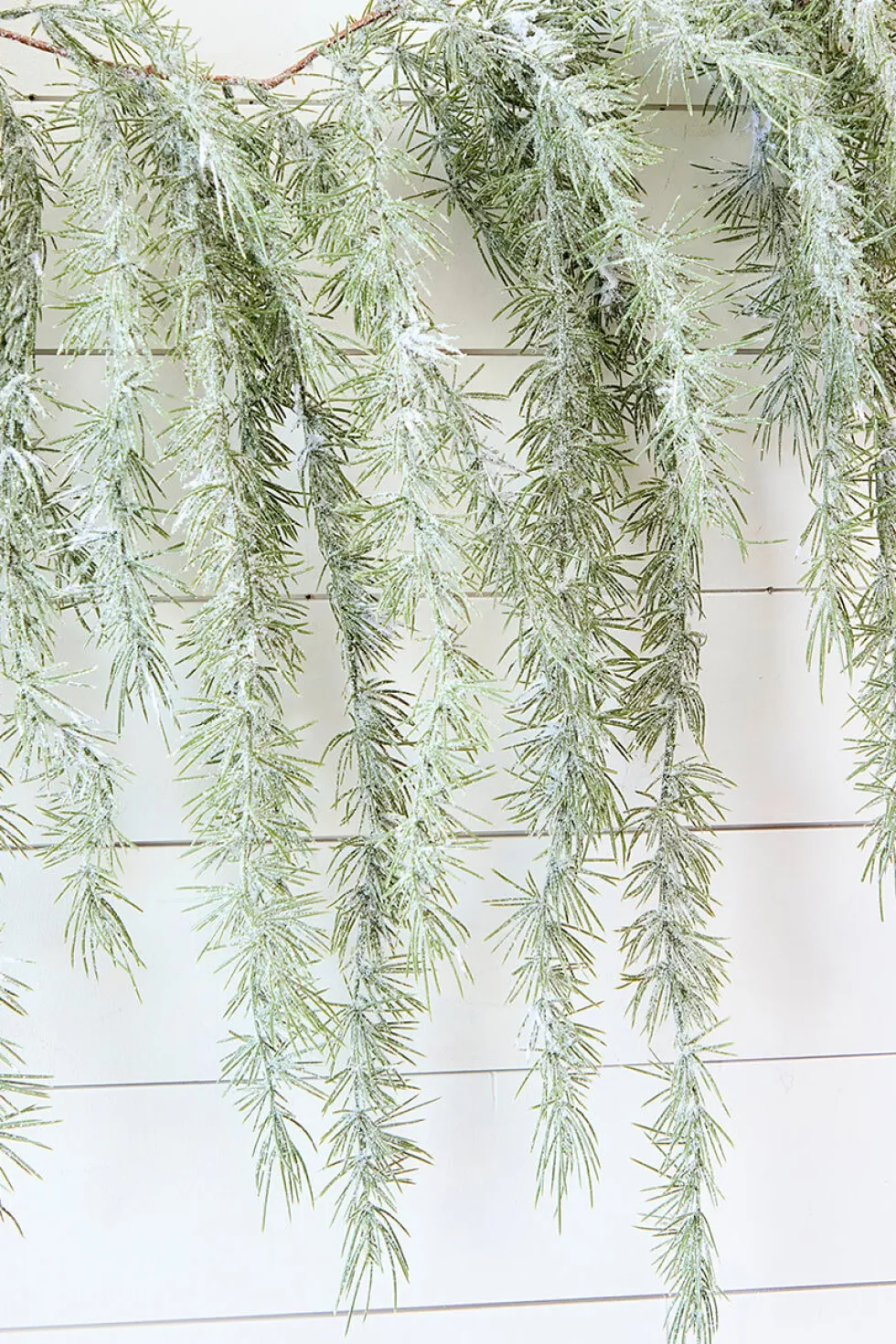6' Pine Weeping Garland with Frost