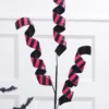 30” Pink & Black Double Sided Fabric Curly Spray