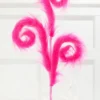 28" Pink Furry Spiral Curly Spray