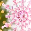 8" Pink Iridescent Snowflake Ornament