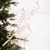 25” Pink & White Velvet Corkscrew Spray