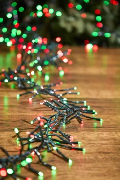 25' Platinum Elite Cluster Lights - 760L Red & Green (Green Cord)