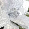 19" Platinum Metallic Poinsettia Stem