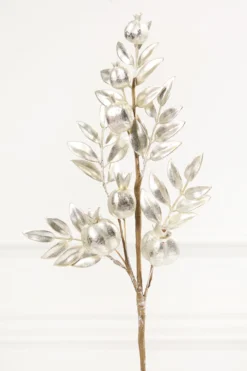 26" Platinum Metallic Pomegranate Stem