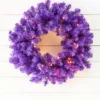 24" Purple Wreath with LED Lights