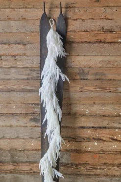 120” Real Touch Flocked White Norfolk Pine Garland