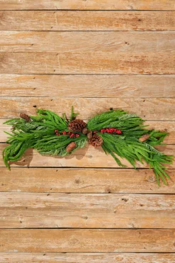 36” Real Touch Mixed Evergreen Berry Swag