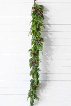 72” Real Touch Norfolk Spruce/Juniper Garland