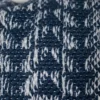 18" Recycled Polyester, Blue And Ivory Pattern Pillow with Polyester Fill