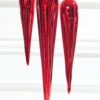 13" Red Finial Glass Ornament