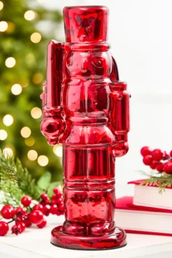 12" Red Glass Nutcracker