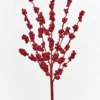 26" Red Glitter Berries Spray