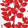 35" Red Glitter/Mica Later Fern Spray