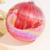 4" Red Luster Ball Ornament