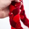 66" Red Velvet Sequin Braided Roping