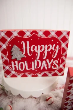 Red & White Christmas Block