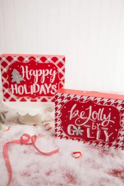 Red & White Christmas Block