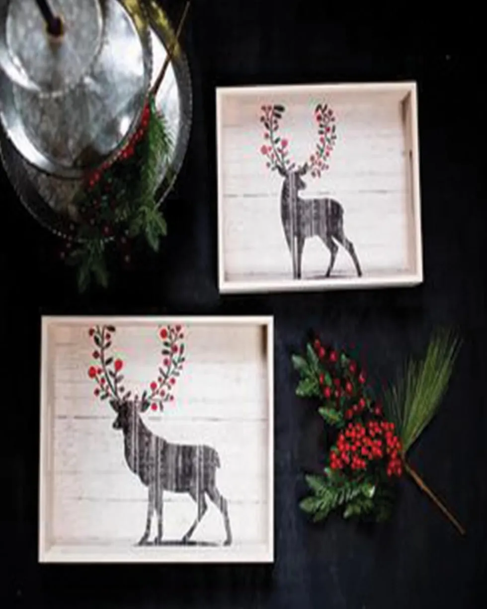 Reindeer Trays - Set of 2