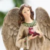 12" Resin Angel with Cardinal