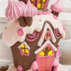 Resin Candy House with Led - Brown Pink