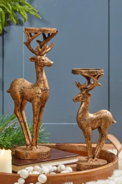 16" Resin Deer Candle Holder