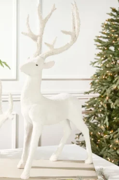 Resin Frozen Forest Flocked Deer